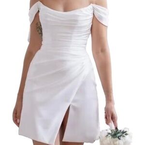 Elegant White Off-Shoulder Dress